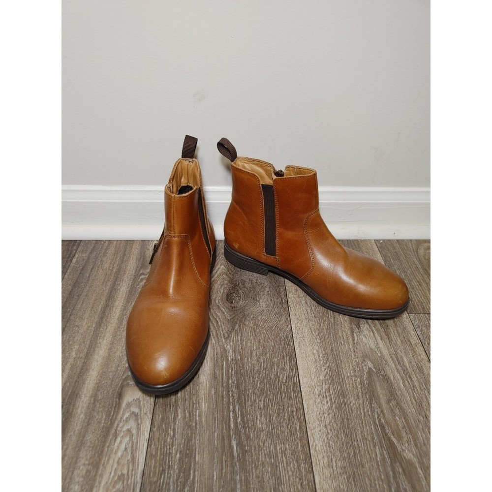 Xena Boots Womens 10 Ankle Booties Omega EH Safety Steel Toe Brown Leather